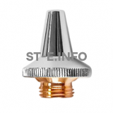 Сопло двойное хромированное 3D д.2,0 мм арт.120GJT0220 - st-e.info - Волгоград