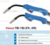 Горелка для полуавтоматической сварки TBi 150-DR-blue-ESG, с поворотным корпусом, длина 3 метра - st-e.info - Волгоград