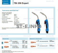 Горелка для полуавтоматической сварки TBi 250 Expert, длина 4 m. - st-e.info - Волгоград