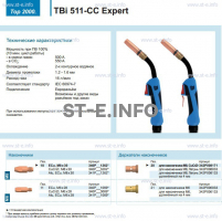 Горелка для полуавтоматической сваркиTBi 511-CC Expert, длина 5 m. - st-e.info - Волгоград