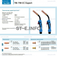 Горелка для полуавтоматической сварки TBi 7W-CC Expert, длина 5 m. - st-e.info - Волгоград
