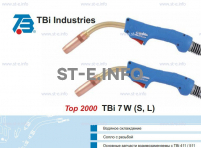 Горелка для полуавтоматической сварки TBi 7W-blue-ESW short, длина 5 метров - st-e.info - Волгоград