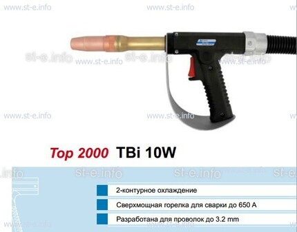 Горелка для полуавтоматической сварки TBiP 10W-black-RWZ (Pistol handle/straight), длина 5 м. - st-e.info - Волгоград