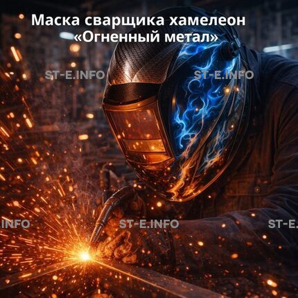 Маска сварщика хамелеон «Огненный метал» (YXE-718G PRO) - st-e.info - Волгоград