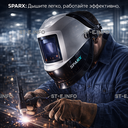 Маска сварщика Sparx с устройством подачи воздуха - st-e.info - Волгоград